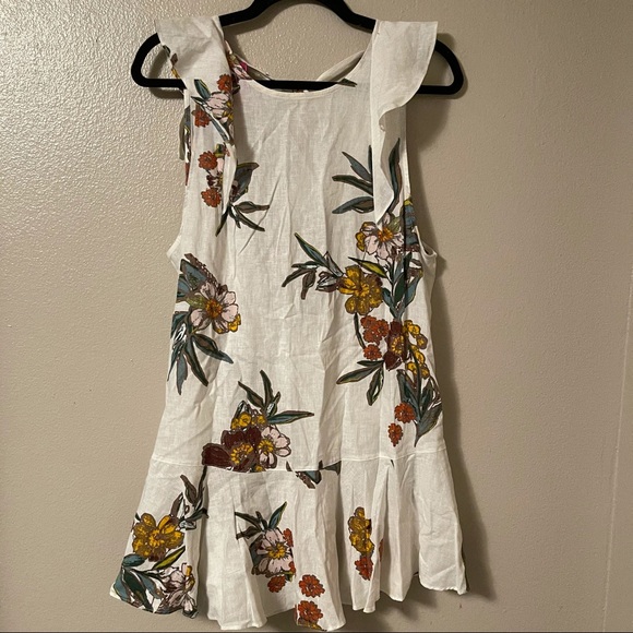 FREE PEOPLE Summer In Tulum Linen Floral Tunic - Picture 2 of 5
